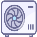 Outside air conditioner, household appliances Icon