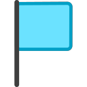 Blue flag, mark, importance Icon
