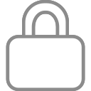 White lock, protection, encryption, security Icon