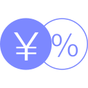 Income and interest rate Icon