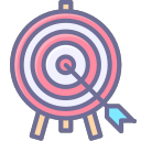 Bull's-eye, target, aim Icon
