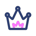 Crown, emperor, fiery Icon