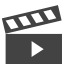si-glyph-clapboard-play Icon
