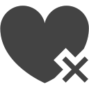 si-glyph-heart-delete Icon