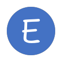 E_ round_ solid_ Letter e Icon