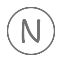 N_ round_ Letter N Icon