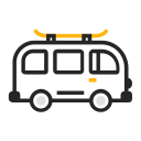 Line drawing color - car Icon