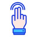 Linear double finger double click Icon