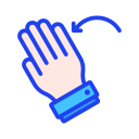 Linear four finger left slip Icon