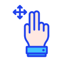 Linear two finger drag Icon