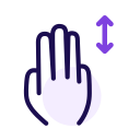 Three fingers up and down Icon