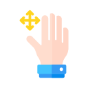 Planar five finger drag Icon