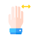 Planar four finger left-right sliding Icon