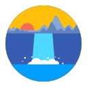 Surface waterfall Icon