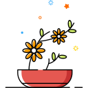 Plant icon Begonia flower Icon