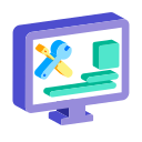 Surface computer 2.5D Icon