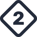 Number diamond 2 -  24px Icon