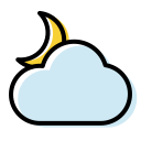 Weather icon cloud night Icon