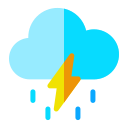 Surface thunderstorm Icon
