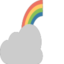 grey-cloud & rainbow Icon