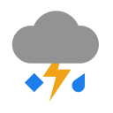 Thunderstorm with hail Icon