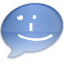 iChat Aqua Smile Icon