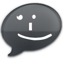 iChat Black Smile Icon