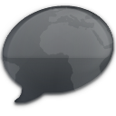 iChat Black World Icon