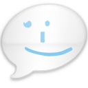 iChat Milk Blue Smile Icon