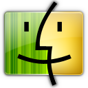 Finder gray yellow Icon