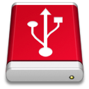 Drive PRODUCT Red USB Icon