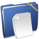 Blue Elastic Documents Icon