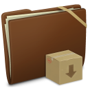 Brown Elastic Drop Box Icon