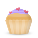 cupcake cake hearts Icon