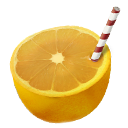 Orange straw Icon