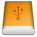 Orange USB Icon