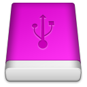 Pink USB Icon