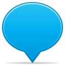 social balloon color blue Icon
