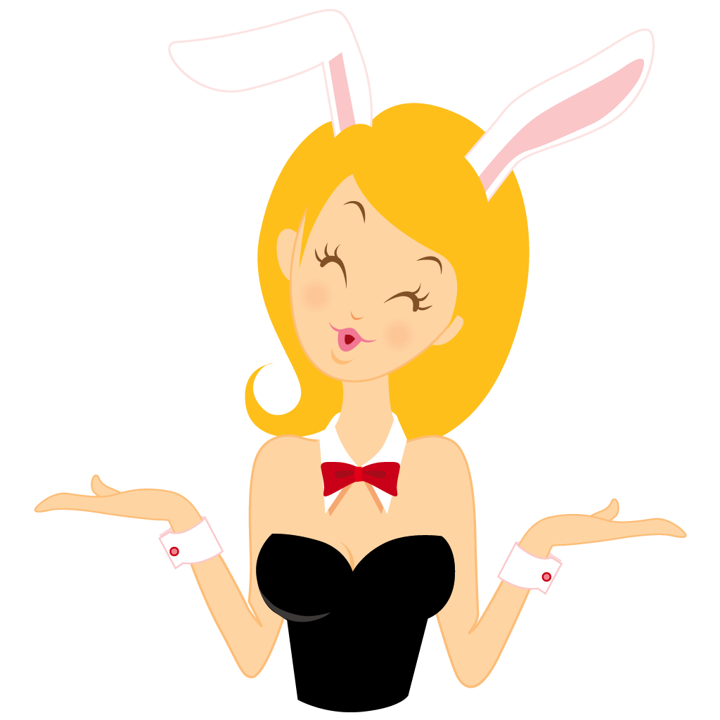 girl bunny question Icon