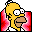 Simpsons Folder Red Homer folder Icon