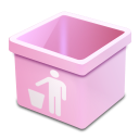 pink trash empty Icon