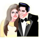 Elvis and Priscilla Presley Icon