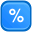 Percentage Blue Icon