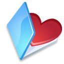 Folder favorits blue Icon
