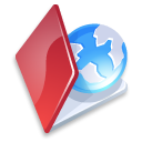 Folder web red Icon