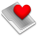 Grey Favorites Heart 2 Icon