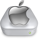 Drive Apple gray metal Icon