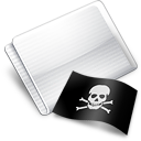Folder Flag Skull And Crossbones Icon
