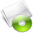 Folder Optical Disc lime Icon