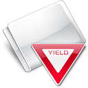 Folder Sign Yield Icon